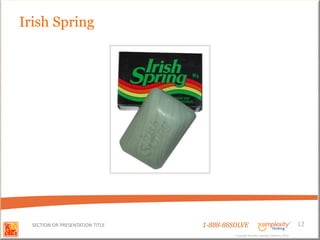Irish Spring




  SECTION OR PRESENTATION TITLE   1-888-88SOLVE                                        12
                                           Copyright Basadur Applied Creativity 2012
                                           Copyright Basadur Applied Creativity 2012
 