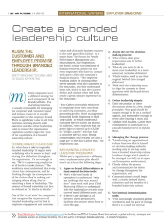 Create a branded leadership culture
