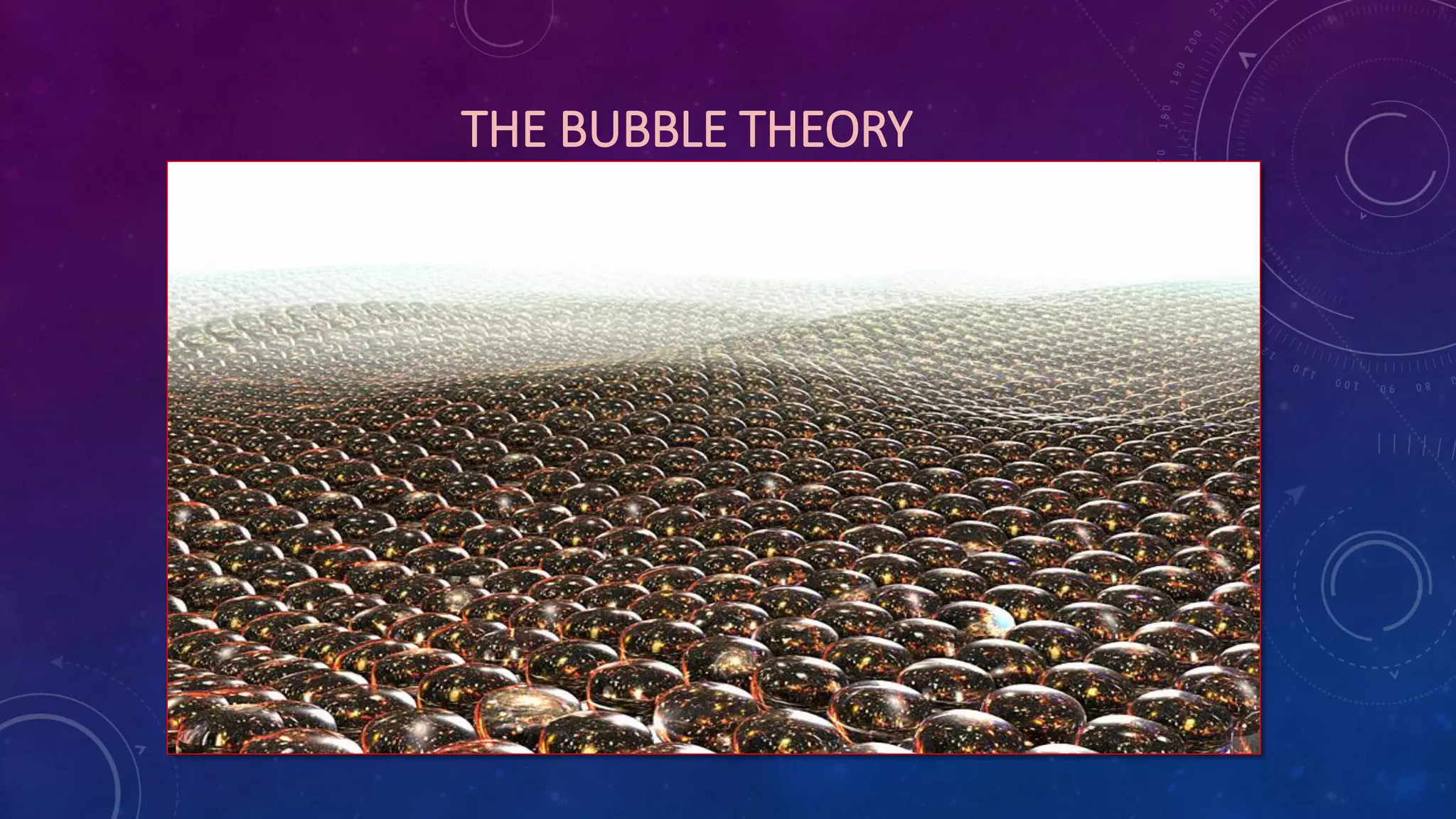 THE BUBBLE THEORY
 