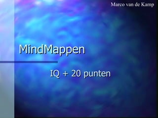 MindMappen IQ + 20 punten Marco van de Kamp 
