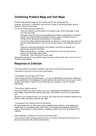 Mind Maps And Math Problem Solving