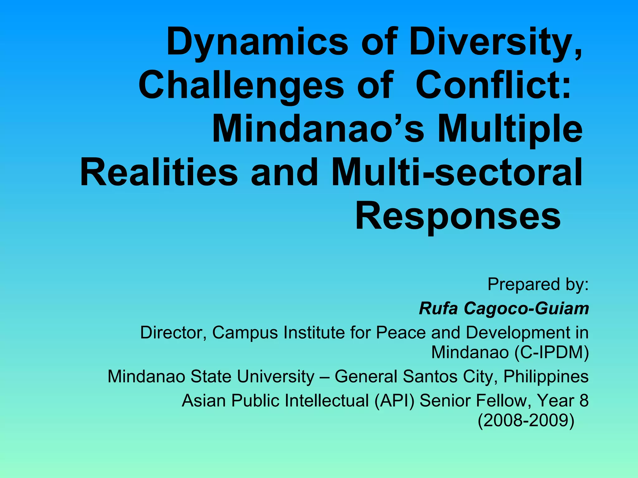 Mindanao History by Rufa Guiam | PPS