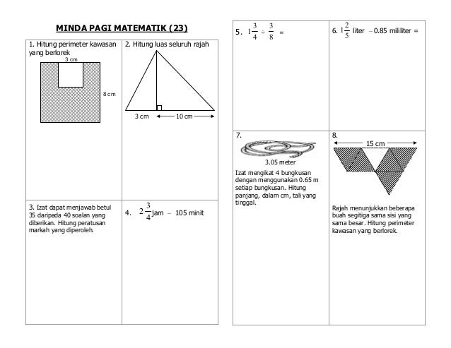 Minda pagi maths (sambungan)