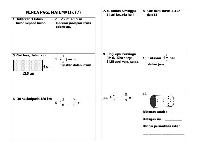 Minda Pagi Maths Sambungan