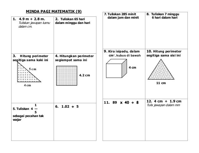 Minda Pagi Maths Sambungan