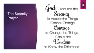 The Serenity
Prayer
 