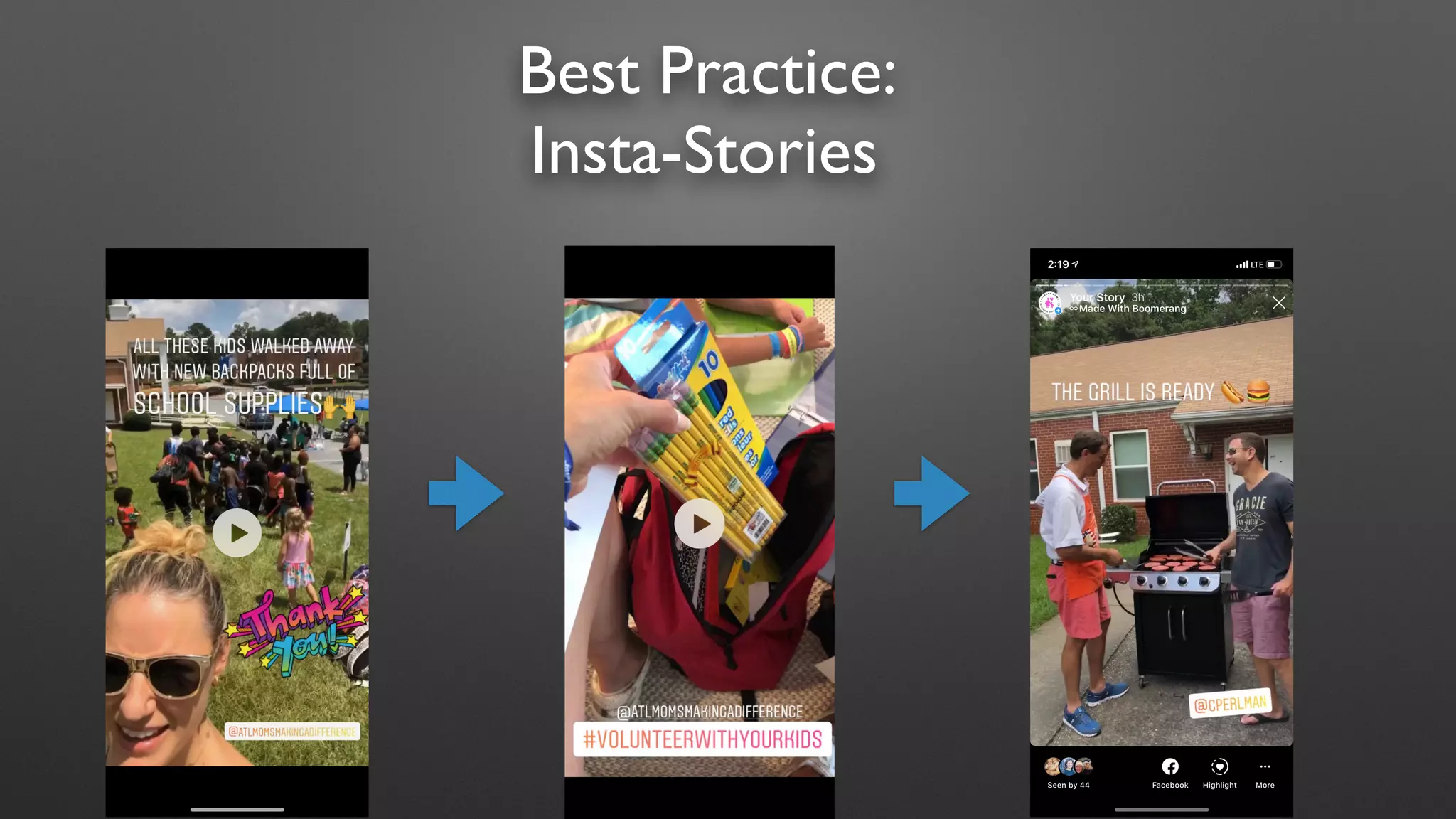 Best Practice:
Insta-Stories