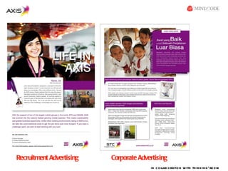 Recruitment Advertising   Corporate Advertising
                                        in c o llab o ratio n with th inking*ro o m
 