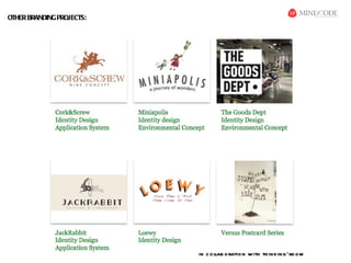 OTHER BRANDING PROJECTS:




                           in c o llab o ratio n with th inking*ro o m
 