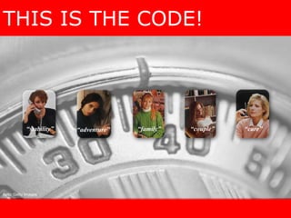 THIS IS THE CODE!“stability”“family”“couple”“care”“adventure”Foto: Getty Images