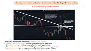 Support & Resistance traders watching this area for shorting opportunity.
Trendline traders are watching this area for short trade opportunities.
Price action and candlestick traders watching this area for short trade opportunities.
Confluence traders like us watching this area knowing all these traders are here.
Many types of traders are watching this "AREA OF CONFLUENCE"
1.
2.
3.
4.
MINDFLUENTIAL
TRADING
How to use trend lines in combination with price action for trend trading and reversal trading.
1. Trend Trading with trend lines
 