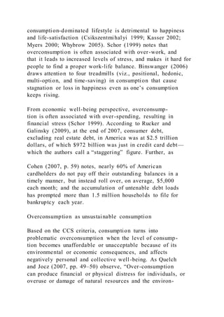 Consumption Draws Mindful consumption a customer-centric approachto sustainab | DOCX