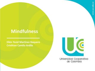 Mindfulness
Elkin Yesid Martínez Baquero
Cristhian Camilo Ardila
 