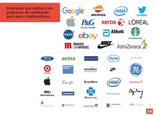 24
Empresas que adotam um
programa de meditação
para seus colaboradores
 