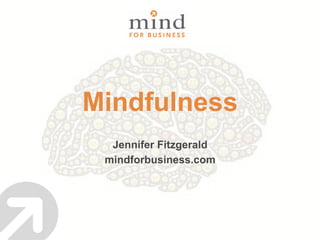 Mindfulness
Jennifer Fitzgerald
mindforbusiness.com
 