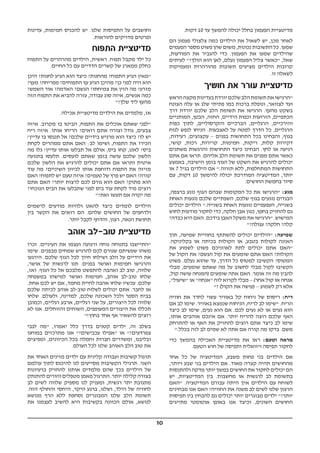 10
.‫דקות‬ 10 ‫עד‬ ‫להמשך‬ ‫יכולה‬ ‫בחלל‬ ‫הפעמון‬ ‫מדיטציית‬
‫הם‬ ‫פעמון‬ ‫צלצולי‬ ‫כמה‬ ‫הילדים‬ ‫את‬ ‫לשאול‬ ‫יש‬ ,‫מכן‬ ‫לאחר‬
‫הפעמים‬ ‫מספר‬ ‫פשוט‬ ‫שהן‬ ‫משום‬ ,‫נכונות‬ ‫התשובות‬ ‫כל‬ .‫שמעו‬
,‫המודעות‬ ‫את‬ ‫להגביר‬ ‫כדי‬ .‫הפעמון‬ ‫את‬ ‫שמעו‬ ‫שהילדים‬
‫לעיתים‬ "?‫הולך‬ ‫הוא‬ ‫לאן‬ ,‫נעלם‬ ‫הפעמון‬ ‫צליל‬ ‫"כאשר‬ ,‫שאל‬
‫ומעמיקות‬ ‫מהורהרות‬ ‫תשובות‬ ‫מציעים‬ ‫הילדים‬ ‫קרובות‬
.‫זו‬ ‫לשאלה‬
‫חושיך‬ ‫את‬ ‫עורר‬ ‫מדיטציית‬
‫הראש‬‫מקצה‬‫בעדינות‬‫יורדת‬‫שלכם‬‫הלב‬‫תשומת‬‫את‬‫"הרגישו‬
‫הצונח‬ ‫עלה‬ ‫או‬ ‫שלג‬ ‫פתיתי‬ ‫כמו‬ ‫ברכות‬ ‫ונופלת‬ ,‫לצוואר‬ ‫ועד‬
‫דרך‬ ‫יורדת‬ ‫שלכם‬ ‫הלב‬ ‫תשומת‬ ‫את‬ ‫הרגישו‬ .‫מהעץ‬ ‫בשקט‬
‫המותניים‬ ,‫הבטן‬ ,‫החזה‬ ,‫הידיים‬ ‫וכפות‬ ‫הזרועות‬ ,‫הכתפיים‬
‫כפות‬ ‫לתוך‬ ,‫והקרסוליים‬ ‫הברכיים‬ ,‫הרגליים‬ ,‫והירכיים‬
‫לנוח‬ ‫לנפש‬ ‫הניחו‬ .‫לאצבעות‬ ‫על‬ ‫למטה‬ ‫הדרך‬ ‫כל‬ ,‫הרגליים‬
,‫רעידות‬ ,‫עקצוצים‬ – ‫בפנים‬ ‫התחושות‬ ‫בכל‬ ‫והבחינו‬ ,‫בגוף‬
,‫קושי‬ ,‫רכות‬ ,‫קרירות‬ ,‫חמימות‬ ,‫ריקות‬ ,‫קלות‬ ‫דקירות‬
‫משתנים‬ ‫והרגשות‬ ‫התחושות‬ ‫כיצד‬ ‫הבחינו‬ .‫לחץ‬ ‫או‬ ‫רגיעה‬
‫אתם‬ ‫אם‬ ‫תראו‬ .‫אליהם‬ ‫הלב‬ ‫תשומת‬ ‫את‬ ‫מפנים‬ ‫אתם‬ ‫כאשר‬
‫באמצע‬ ,‫הישיבה‬ ‫בזמן‬ ‫הגוף‬ ‫של‬ ‫השקט‬ ‫את‬ ‫להרגיש‬ ‫יכולים‬
‫או‬ 7 ‫בגיל‬ ‫הילדים‬ ‫אם‬ ".‫תזוזה‬ ‫ללא‬ ,‫המתחלפות‬ ‫התחושות‬
‫עם‬ ,‫דקות‬ 10 ‫להימשך‬ ‫יכולה‬ ‫המודרכת‬ ‫המדיטציה‬ ,‫יותר‬
.‫החושים‬ ‫בחמשת‬ ‫סיור‬
,‫ברצפה‬ ‫נוגע‬ ‫הגוף‬ ‫שבהם‬ ‫המקומות‬ ‫כל‬ ‫את‬ ‫"הרגישו‬ :‫מגע‬
‫האחת‬ ‫נוגעות‬ ‫שלכם‬ ‫השפתיים‬ ,‫שלכם‬ ‫בגוף‬ ‫נוגעים‬ ‫הבגדים‬
‫יכולים‬ ‫הילדים‬ ".‫בשנייה‬ ‫האחת‬ ‫נוגעות‬ ‫העפעפיים‬ ,‫בשנייה‬
‫לחוש‬ ‫מודעות‬ ‫לחקור‬ ‫כדי‬ ,‫חלקה‬ ‫אבן‬ ‫כגון‬ ,‫בחפץ‬ ‫להחזיק‬ ‫גם‬
?‫כבדה‬ ‫היא‬ ‫האם‬ .‫בידכם‬ ‫האבן‬ ‫משקל‬ ‫את‬ ‫"הרגישו‬ .‫המישוש‬
"?‫עגולה‬ ?‫חלקה‬ ?‫קלה‬
‫תוך‬ ,‫שמיעה‬ ‫בחוויית‬ ‫להשתתף‬ ‫יכולים‬ ‫"הילדים‬ :‫שמיעה‬
.‫בקליניקה‬ ‫או‬ ‫בכיתה‬ ‫הקולות‬ ‫או‬ ,‫בטבע‬ ‫לקולות‬ ‫האזנה‬
‫את‬ ‫לשמוע‬ ‫פשוט‬ ‫לאוזניכם‬ ‫לתת‬ ‫יכולים‬ ‫אתם‬ ‫"האם‬
‫של‬ ‫הקול‬ ‫את‬ ?‫הגשם‬ ‫קול‬ ‫את‬ ‫שומעים‬ ‫אתם‬ ‫האם‬ ?‫הקולות‬
‫פשוט‬ .‫נעלם‬ ‫שהוא‬ ‫עד‬ ,‫הדרך‬ ‫כל‬ ‫למטוס‬ ‫הקשיבו‬ ?‫המטוס‬
‫מבלי‬ ,‫שומעים‬ ‫שאתם‬ ‫מה‬ ‫על‬ ‫לחשוב‬ ‫מבלי‬ ‫לקול‬ ‫הקשיבו‬
,‫קול‬ ‫עושה‬ ‫)המנחה‬ ‫שומעים‬ ‫אתה‬ ‫האם‬ .‫אומר‬ ‫זה‬ ‫מה‬ ‫להבין‬
,"‫"שיעול‬ ‫או‬ "‫"אנחה‬ ‫לזה‬ ‫לקרוא‬ ‫מבלי‬ – (‫אחר‬ ‫קול‬ ‫או‬ ‫אנחה‬
"? (‫הקול‬ ‫את‬ ‫)עושה‬ – ‫לשמוע‬ ‫רק‬ ‫אלא‬
‫חוויה‬ ‫את‬ ‫לחדד‬ ‫עשוי‬ ‫באוויר‬ ‫קל‬ ‫ניחוח‬ ‫של‬ ‫ריסוס‬ :‫ריח‬
‫אם‬ ‫לב‬ ‫שימו‬ .‫באוויר‬ ‫שנמצא‬ ‫הניחוח‬ ,‫לריח‬ ‫לב‬ ‫"שימו‬ .‫הריח‬
‫כיצד‬ ‫לב‬ ‫שימו‬ ,‫נעים‬ ‫הוא‬ ‫אם‬ .‫לכם‬ ‫נעים‬ ‫לא‬ ‫או‬ ‫נעים‬ ‫הוא‬
,‫אותו‬ ‫אוהבים‬ ‫אינכם‬ ‫אם‬ .‫יותר‬ ‫להריח‬ ‫רוצה‬ ‫שלכם‬ ‫האף‬
‫להתרחק‬ ‫או‬ ‫האף‬ ‫את‬ ‫להחזיק‬ ‫רוצים‬ ‫אתם‬ ‫כיצד‬ ‫לב‬ ‫שימו‬
".‫בכלל‬ ‫לזה‬ ‫לב‬ ‫שמים‬ ‫לא‬ ‫אתה‬ ‫אם‬ ‫קורה‬ ‫מה‬ ‫בדקו‬ .‫משם‬
‫כדי‬ ‫בהמשך‬ ‫האכילה‬ ‫מדיטציית‬ ‫את‬ ‫ראו‬ :‫וטעם‬ ‫מראה‬
.‫הטעם‬ ‫חוש‬ ‫של‬ ‫ותפיסה‬ ‫ויזואלית‬ ‫תפיסה‬ ‫לחקור‬
‫אחד‬ ‫כל‬ ‫של‬ ‫המדיטציה‬ ,‫משבע‬ ‫פחות‬ ‫בני‬ ‫הילדים‬ ‫אם‬
,‫ויותר‬ ‫שבע‬ ‫בני‬ ‫הילדים‬ ‫אם‬ .‫מאוד‬ ‫קצרה‬ ‫תהיה‬ ‫מהחושים‬
‫ולהתנסות‬ ‫מדקה‬ ‫יותר‬ ‫במשך‬ ‫החושים‬ ‫את‬ ‫לחקור‬ ‫יכולים‬ ‫הם‬
‫יש‬ ,‫המדיטציות‬ ‫בין‬ .‫מחשבות‬ ‫או‬ ‫לרגשות‬ ‫לב‬ ‫בתשומת‬
‫"האם‬ .‫המדיטציה‬ ‫עבורם‬ ‫היתה‬ ‫איך‬ ‫הילדים‬ ‫עם‬ ‫לשוחח‬
‫מבחינים‬ ‫אנו‬ ‫האם‬ ?‫החוויה‬ ‫את‬ ‫משנה‬ ‫לב‬ ‫לשים‬ ‫שלנו‬ ‫הרצון‬
‫תפיסות‬ ‫בין‬ ‫להבחין‬ ‫גם‬ ‫יכולים‬ ‫יותר‬ ‫מבוגרים‬ ‫ילדים‬ "?‫יותר‬
‫מתייגים‬ ‫אוטומטי‬ ‫באופן‬ ‫אנו‬ ‫וכיצד‬ ,‫השונים‬ ‫החושים‬
‫עדינות‬ ,‫חמימות‬ ‫להכניס‬ ‫יש‬ .‫שלנו‬ ‫התפיסות‬ ‫על‬ ‫וחושבים‬
.‫להוראות‬ ‫מדויקים‬ ‫ופרטים‬
‫התפוח‬ ‫מדיטציית‬
‫התפוח‬ ‫על‬ ‫מהרהרים‬ ‫הילדים‬ ,‫ראשית‬ .‫תפוח‬ ‫מקבל‬ ‫ילד‬ ‫כל‬
.‫החיים‬ ‫כל‬ ‫עם‬ ‫הדדיים‬ ‫קשרים‬ ‫של‬ ‫ממארג‬ ‫כחלק‬
‫היכן‬ ?‫לחנות‬ ‫הגיע‬ ‫הוא‬ ‫כיצד‬ ?‫מהחנות‬ ?‫התפוח‬ ‫הגיע‬ ‫"מאין‬
?‫מעץ‬ ?‫מפריחה‬ ?‫התפוחים‬ ‫עץ‬ ‫הגיע‬ ‫מהיכן‬ ?‫כן‬ ‫לפני‬ ‫היה‬ ‫הוא‬
?‫השמש‬ ‫אור‬ ?‫האדמה‬ ?‫הגשם‬ ?‫צמיחתו‬ ‫את‬ ‫הזין‬ ‫מה‬ ?‫מזרע‬
‫הזה‬ ‫התפוח‬ ‫את‬ ‫להביא‬ ‫עזרה‬ ,‫עבודה‬ ‫סוג‬ ‫איזה‬ ,‫אנשים‬ ‫כמה‬
"?‫שלך‬ ‫ליד‬ ‫מהעץ‬
.‫אכילה‬ ‫מדיטציית‬ ‫הילדים‬ ‫את‬ ‫מלמדים‬ ,‫אז‬
‫איזה‬ .‫מקרוב‬ ‫בו‬ ‫הביטו‬ ,‫התפוח‬ ‫את‬ ‫אוכלים‬ ‫שאתם‬ ‫"לפני‬
‫ריח‬ ‫איזה‬ .‫אותו‬ ‫הריחו‬ ?‫רואים‬ ‫אתם‬ ‫וצורה‬ ‫גודל‬ ,‫צבעים‬
!‫עדיין‬ ‫בו‬ ‫תנגסו‬ ‫אל‬ ?‫שלכם‬ ‫בידיים‬ ‫מרגיש‬ ‫הוא‬ ‫כיצד‬ ?‫לו‬ ‫יש‬
‫לקחת‬ ‫ממהרים‬ ‫אתם‬ ‫האם‬ :‫לב‬ ‫ושימו‬ ,‫התפוח‬ ‫את‬ ‫הכירו‬
‫מה‬ ‫גלו‬ !‫עדיין‬ ‫אותו‬ ‫תבלעו‬ ‫אל‬ ‫אולם‬ ,‫ביס‬ ‫קחו‬ ,‫לאט‬ ?‫ביס‬
‫בתנועה‬ ‫תלעסו‬ .‫לועסים‬ ‫שאתם‬ ‫בזמן‬ ‫עושה‬ ‫שלכם‬ ‫הלשון‬
‫שלכם‬ ‫הלשון‬ ‫את‬ ‫להרגיש‬ ‫יכולים‬ ‫אתם‬ ‫אם‬ ‫ותראו‬ ‫איטית‬
‫עוד‬ ‫מה‬ ?‫השיניים‬ ‫לכיוון‬ ‫אותו‬ ‫ודוחפת‬ ‫התפוח‬ ‫את‬ ‫מזיזה‬
‫האם‬ ?‫לתפוח‬ ‫יש‬ ‫טעם‬ ‫איזה‬ ?‫טעמים‬ ‫של‬ ‫פרץ‬ ‫יש‬ ‫האם‬ ?‫קורה‬
‫אתם‬ ‫האם‬ ?‫יותר‬ ‫לרצות‬ ‫לכם‬ ‫גורם‬ ‫הוא‬ ‫האם‬ ?‫מתוק‬ ‫הוא‬
?‫הנוכחי‬ ‫הביס‬ ‫את‬ ‫שתבלעו‬ ‫לפני‬ ‫ביס‬ ‫עוד‬ ‫לקחת‬ ‫מיד‬ ‫רוצים‬
"?‫זאת‬ ‫תעשו‬ ‫אם‬ ‫יקרה‬ ‫מה‬
‫לרשמים‬ ‫מודעים‬ ‫ולהיות‬ ‫להאט‬ ‫כיצד‬ ‫לומדים‬ ‫הילדים‬
‫בין‬ ‫הקשר‬ ‫את‬ ‫רואים‬ ‫הם‬ .‫שלהם‬ ‫החושים‬ ‫של‬ ‫ולדחפים‬
.‫יותר‬ ‫לקבל‬ ‫והדחף‬ ,‫רצון‬ ,‫הנאה‬ ‫תחושת‬
‫אוהב‬ ‫טוב-לב‬ ‫מדיטציית‬
‫זכרו‬ .‫העיניים‬ ‫את‬ ‫ועצמו‬ ‫ורגועה‬ ‫נוחה‬ ‫בתנוחה‬ ‫"התיישבו‬
‫שימו‬ .‫מבפנים‬ ‫שמחים‬ ‫להרגיש‬ ‫לכם‬ ‫שגורם‬ ‫שעשיתם‬ ‫משהו‬
‫הירגעו‬ .‫שלכם‬ ‫הגוף‬ ‫לכל‬ ‫חיוך‬ ‫ושילחו‬ ‫הלב‬ ‫על‬ ‫הידיים‬ ‫את‬
,‫אושר‬ ‫של‬ ‫לרגשות‬ ‫תנו‬ .‫בפנים‬ ‫ואושר‬ ‫חמימות‬ ‫והרגישו‬
,‫ואז‬ .‫הגוף‬ ‫כל‬ ‫אל‬ ‫מלבכם‬ ‫להתפשט‬ ‫ואהבה‬ ‫לב‬ ‫טוב‬ ,‫שלווה‬
‫במשפחה‬ ‫למישהו‬ ‫ואושר‬ ‫חמימות‬ ,‫אוהב‬ ‫טוב-לב‬ ‫שלחו‬
.‫אחת‬ ‫לכם‬ ‫יש‬ ‫אם‬ ,‫מחמד‬ ‫לחיית‬ ‫אהבה‬ ‫שלחו‬ ‫עכשיו‬ .‫שלכם‬
‫שלכם‬ ‫לכיתה‬ ‫אוהב‬ ‫טוב-לב‬ ‫לשלוח‬ ‫יכולים‬ ‫אתם‬ .‫לחבר‬ ‫או‬
‫שלחו‬ .‫ולעולם‬ ,‫למדינה‬ ,‫שלכם‬ ‫השכונה‬ ‫ולכל‬ ‫הספר‬ ‫בבית‬
‫וכמובן‬ ,‫רגליים‬ ‫ארבע‬ ,‫רגליים‬ ‫שני‬ ‫על‬ ,‫היצורים‬ ‫לכל‬ ‫שלווה‬
‫לא‬ ‫אנו‬ .‫והזוחלים‬ ‫השוחים‬ ,‫המעופפים‬ ‫היצורים‬ ‫את‬ ‫תכללו‬
"!‫בחוץ‬ ‫אחד‬ ‫אף‬ ‫להשאיר‬ ‫רוצים‬
‫לגבי‬ ‫"מה‬ ,‫יאמרו‬ ‫כלל‬ ‫בדרך‬ ‫קטנים‬ ‫ילדים‬ ,‫זה‬ ‫בשלב‬
‫במוחנו‬ ‫מתרכזים‬ ‫אנו‬ "?‫עכבישים‬ ‫"אפילו‬ ‫או‬ "?‫צפרדעים‬
‫ומפיצים‬ ,‫הכיוונים‬ ‫בכל‬ ‫וחמלה‬ ‫חברות‬ ‫ומשדרים‬ ,‫ובליבנו‬
.‫העולם‬ ‫לכל‬ ‫שלנו‬ ‫האוהב‬ ‫הלב‬ ‫טוב‬ ‫את‬
‫את‬ ‫האחד‬ ‫מזינים‬ ‫ילדים‬ ‫עם‬ ‫קלינית‬ ‫ועבודה‬ ‫קשיבות‬ ‫תרגול‬
‫עולמם‬ ‫לתוך‬ ‫להיכנס‬ ‫לנו‬ ‫מסייעים‬ ‫הקשיבות‬ ‫תרגילי‬ .‫השני‬
‫ברעיונות‬ ‫להחזיק‬ ‫אותנו‬ ‫מלמדים‬ ‫שהם‬ ‫בכך‬ ‫הילדים‬ ‫של‬
‫להתנתק‬ ‫והורים‬ ‫מטפלים‬ ‫מאמן‬ ‫התרגול‬ .‫יותר‬ ‫קלילה‬ ‫בצורה‬
‫לב‬ ‫לשים‬ ‫שלווה‬ ‫מספיק‬ ‫לנו‬ ‫ומעניק‬ ,‫רגשית‬ ‫יתר‬ ‫מתגובת‬
.‫הזה‬ ‫והחולף‬ ‫היחסי‬ ,‫היקר‬ ‫ברגע‬ ,‫ושלנו‬ ,‫הילד‬ ‫של‬ ‫לחוויה‬
‫מנושא‬ ‫הרף‬ ‫ללא‬ ‫נסחפת‬ ‫המבוגרים‬ ‫שלנו‬ ‫הלב‬ ‫תשומת‬
‫את‬ ‫לעצמנו‬ ‫להשיב‬ ‫היא‬ ‫בקשיבות‬ ‫הכוונה‬ ‫אולם‬ ,‫לנושא‬
 