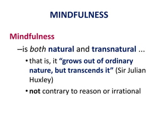 Mindfulness of BreathingTreat any new thought the same way ...Observe ... Acknowledge ... Release and Let Go.Notice any judging/evaluating ... Let it go.