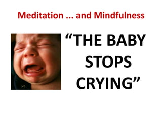 suppressionThe Nature of MeditationWhat it is Not...Meditation is a form of escape from life