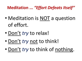 What is Mindfulness Meditation?... as in you might go to a golf driving range to practise your golf swingin order toimprove your golf.