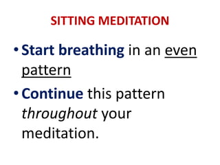 Meditation ... “Effort Defeats Itself”Meditation is NOT a question of effort.Don’ttry to relax! Don’ttrynot to think!Don’ttry to think of nothing.