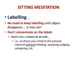 The “Purposes” of Meditation   ... Also, when we are dancing we are not aiming to arrive at a particular place on the floor as in a journey. When we dance, the journey itself is the point, as when we play music the playing itself is the point. And exactly the same thing is true in meditation. Meditation is the discovery that the point of life is always arrived at in the immediate moment.”      - Alan Watts.