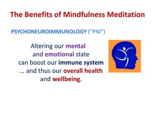 the placing of the foot down (“putting” or “dropping”) …Walking Meditation ... cont’dOver time, you can build up to noting all 6 component parts of each step ... concurrent with the actual experience of the various movements ...		1. “Raising”		2. “Lifting”		3. “Pushing”		4. “Dropping”		5. “Touching”		6. “Pressing”