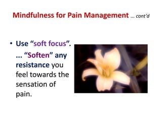 Continuous Mindfulnessand Awareness of Reality ... cont’dDisidentifywith: