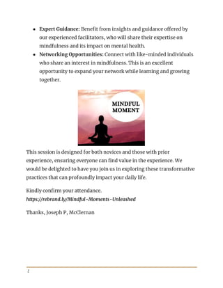 Mindfulness for Everyday Living Interactive Activities | PDF