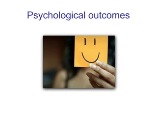 Psychological outcomes
 