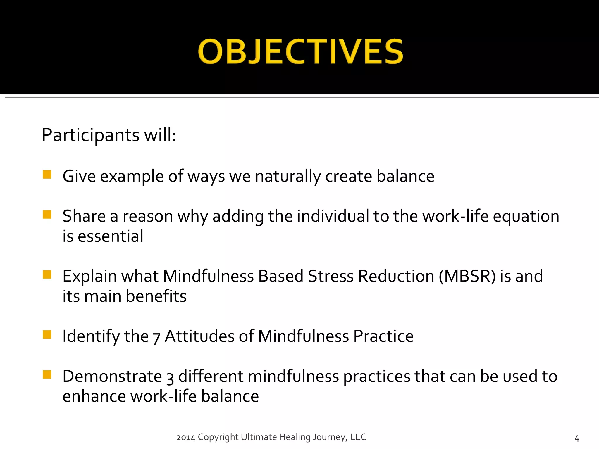 Mindfulness for work life balance | PPT