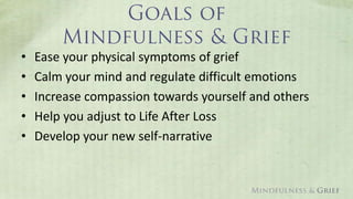 Mindfulness Grief Book Overview Ppt