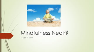 Mindfulness Nedir?
1. Ders 1. kısım
 