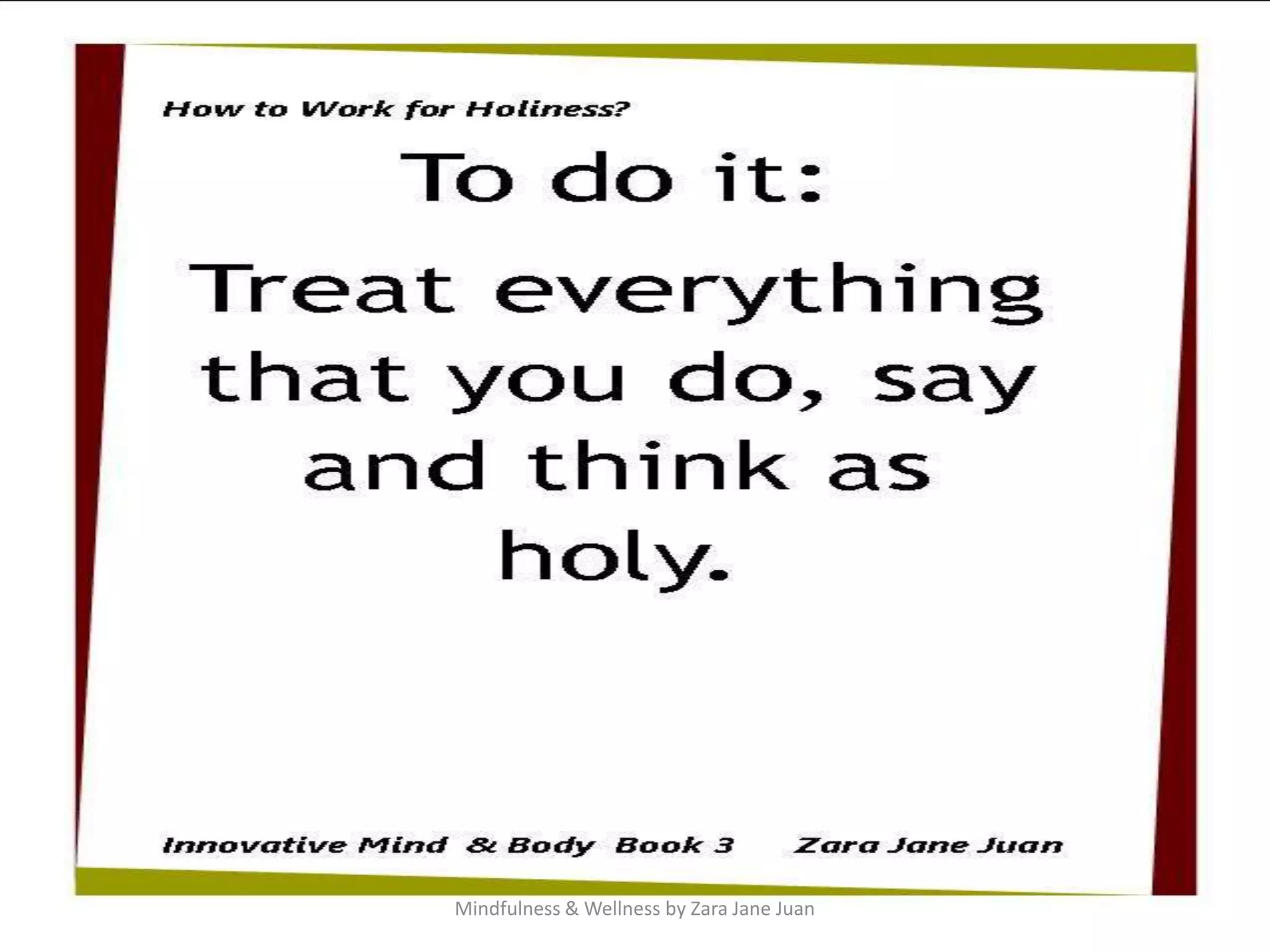 Mindfulness & Wellness by Zara Jane Juan
 