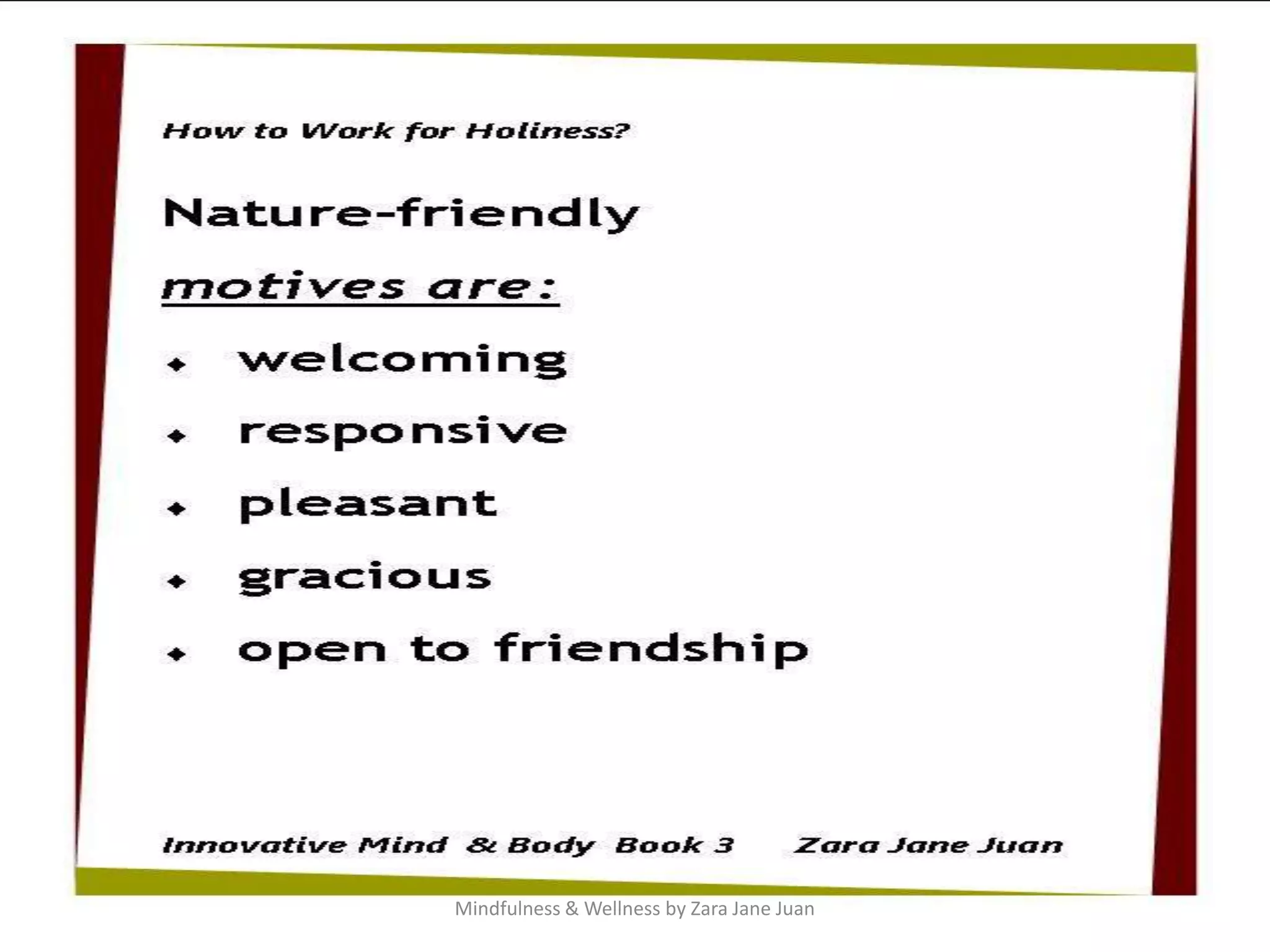 Mindfulness & Wellness by Zara Jane Juan
 