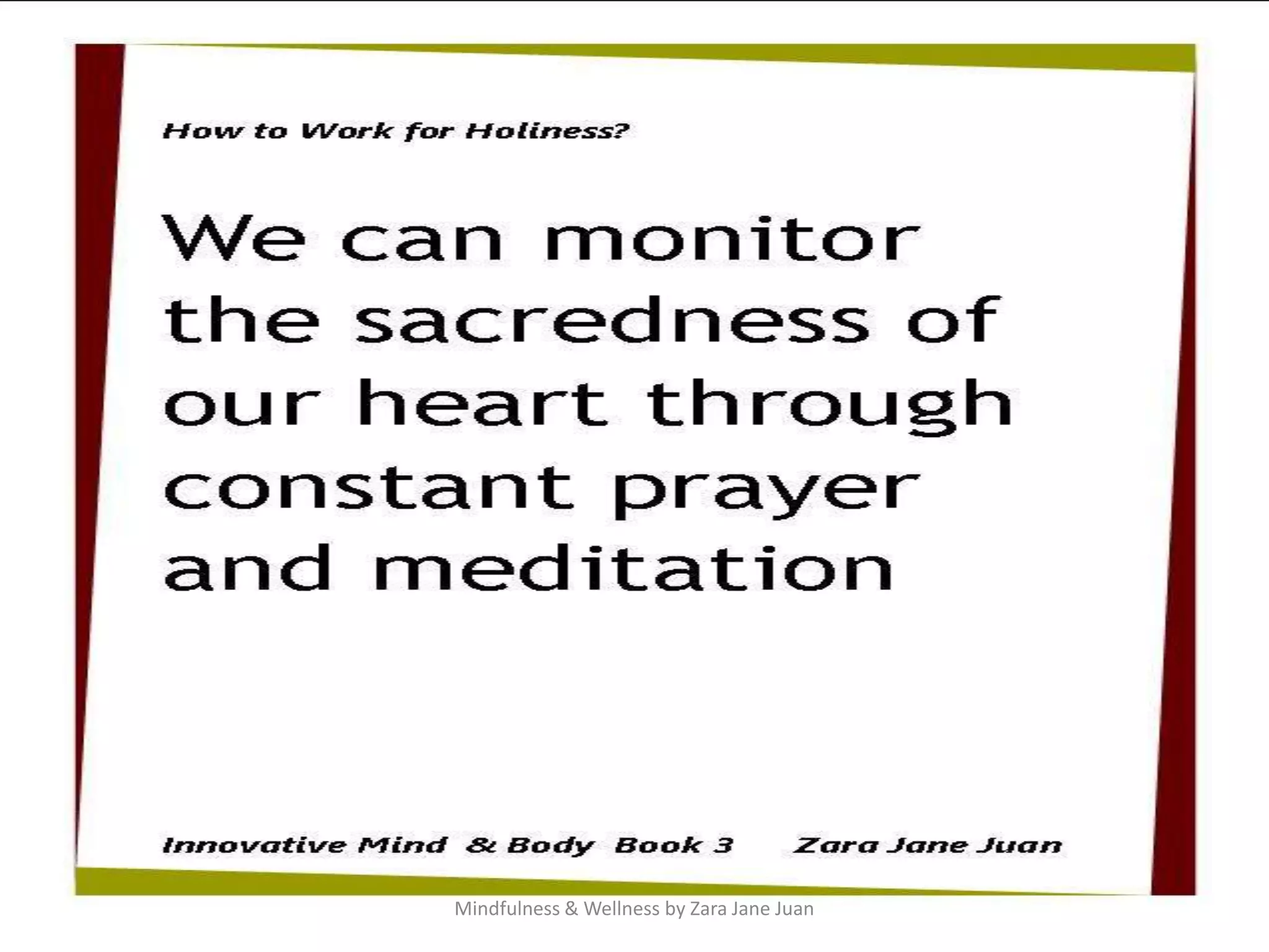 Mindfulness & Wellness by Zara Jane Juan
 