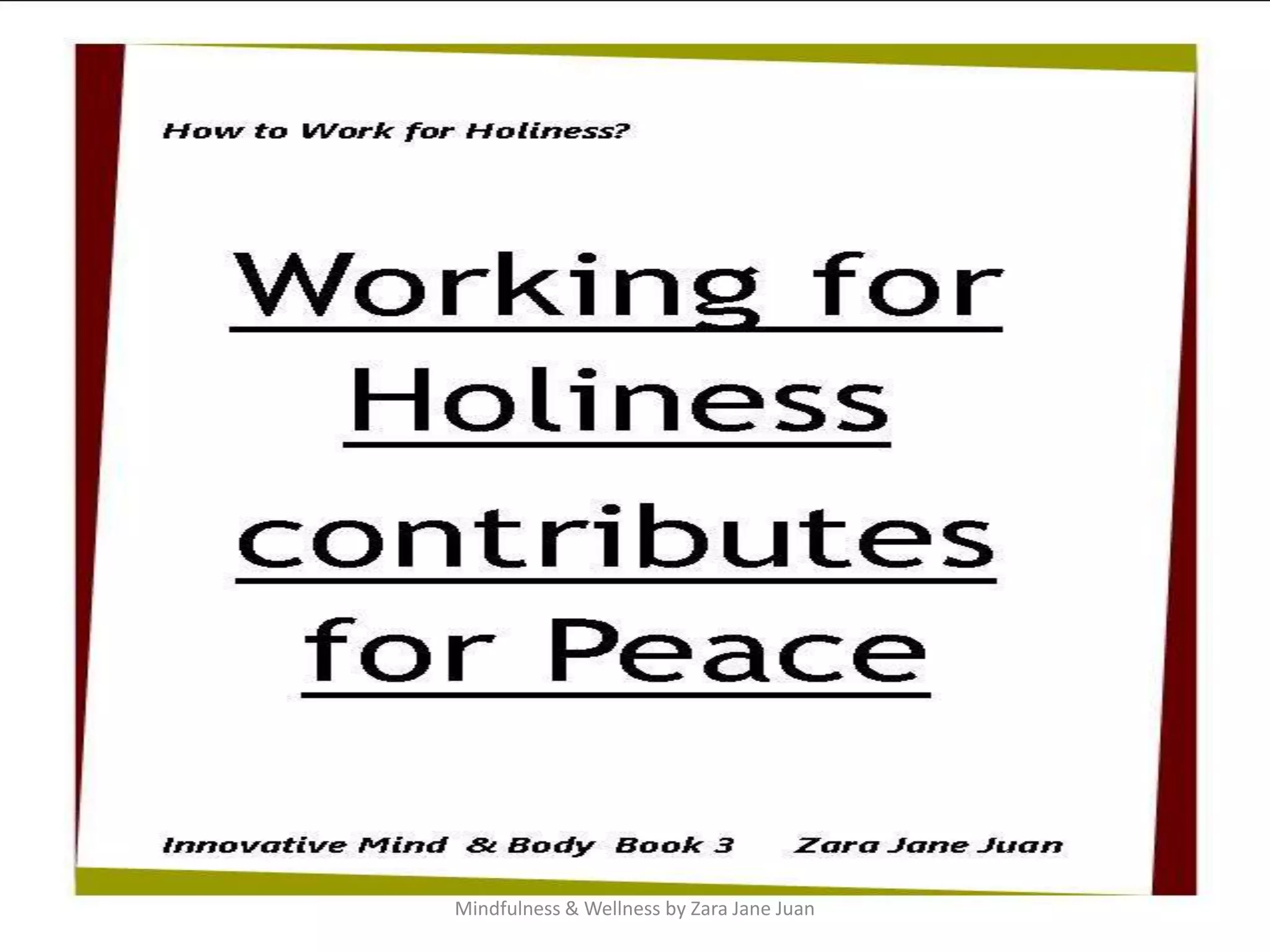 Mindfulness & Wellness by Zara Jane Juan
 