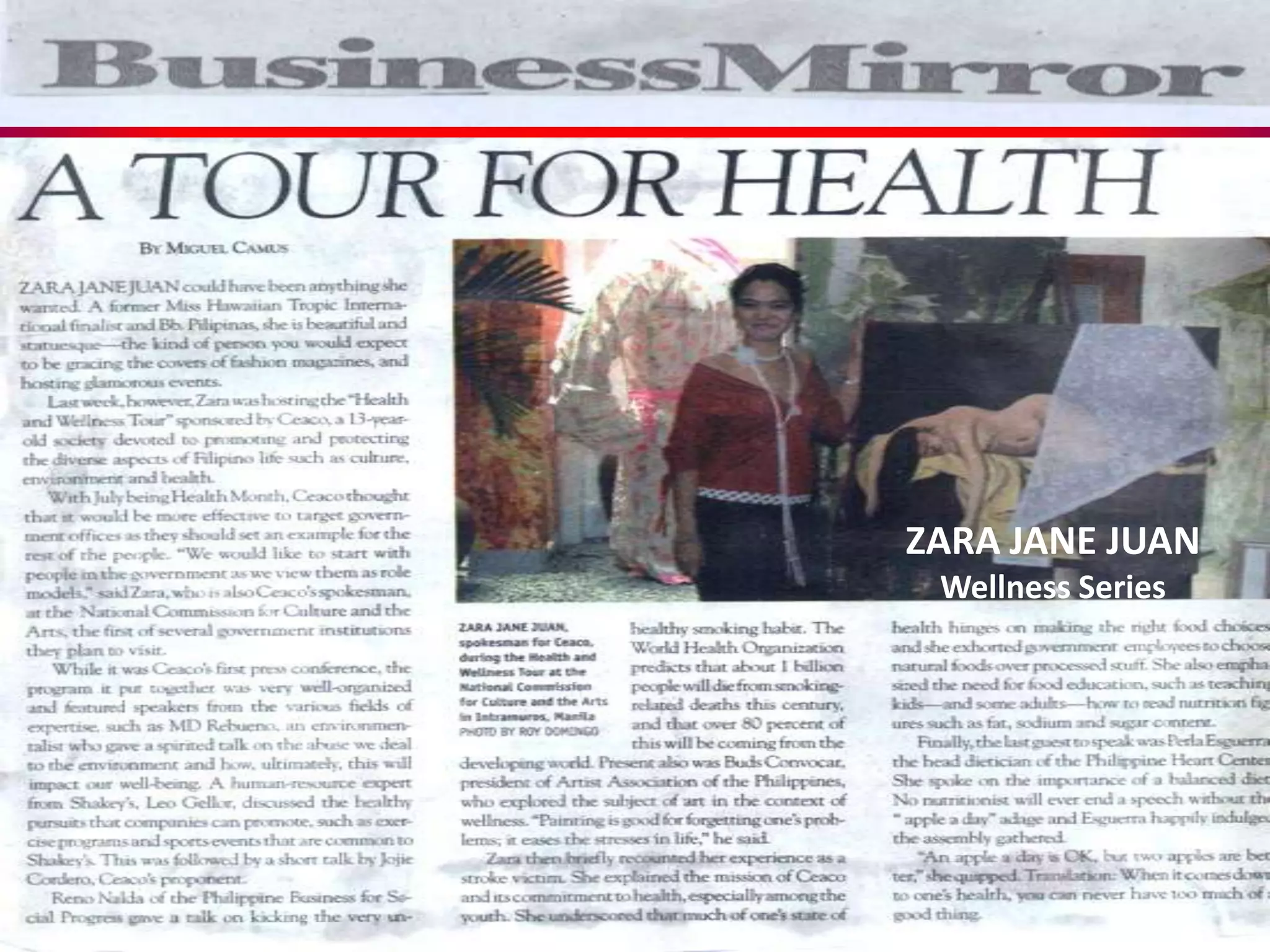 ZARA JANE JUAN
 Wellness Series
 