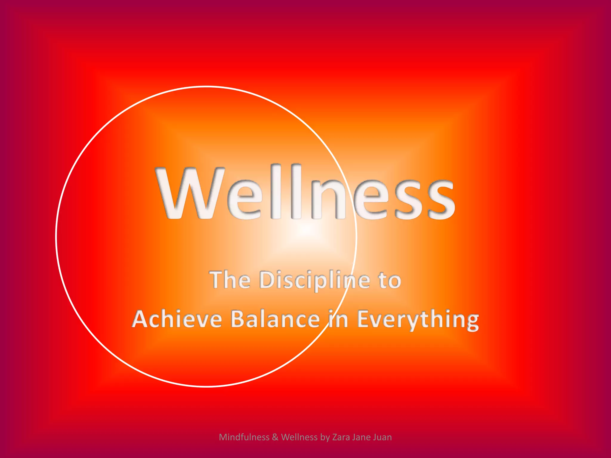 Mindfulness & Wellness by Zara Jane Juan
 