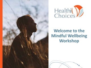 Welcome to the
Mindful Wellbeing
Workshop
 