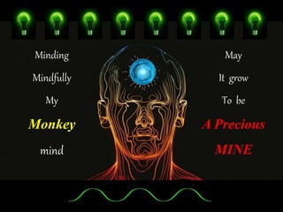 1
Minding
Mindfully
My
Monkey
mind
May
It grow
To be
A Precious
MINE
 