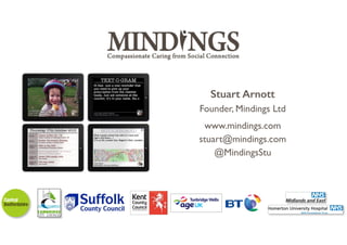 Stuart Arnott
Founder, Mindings Ltd
www.mindings.com
stuart@mindings.com
@MindingsStu
 