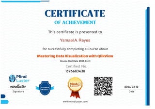 Mindluster_Certificate_Data_Visualization_Qlikview.pdf | Computer ...