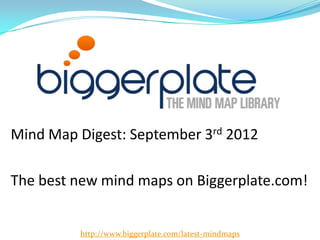 Mind Map Digest: September 3rd 2012

The best new mind maps on Biggerplate.com!


         http://www.biggerplate.com/latest-mindmaps
 