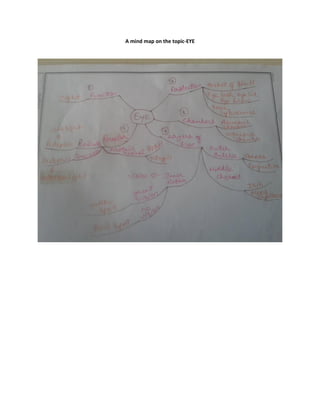 A mind map on the topic-EYE 
