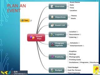 PLAN AN
EVENT
 