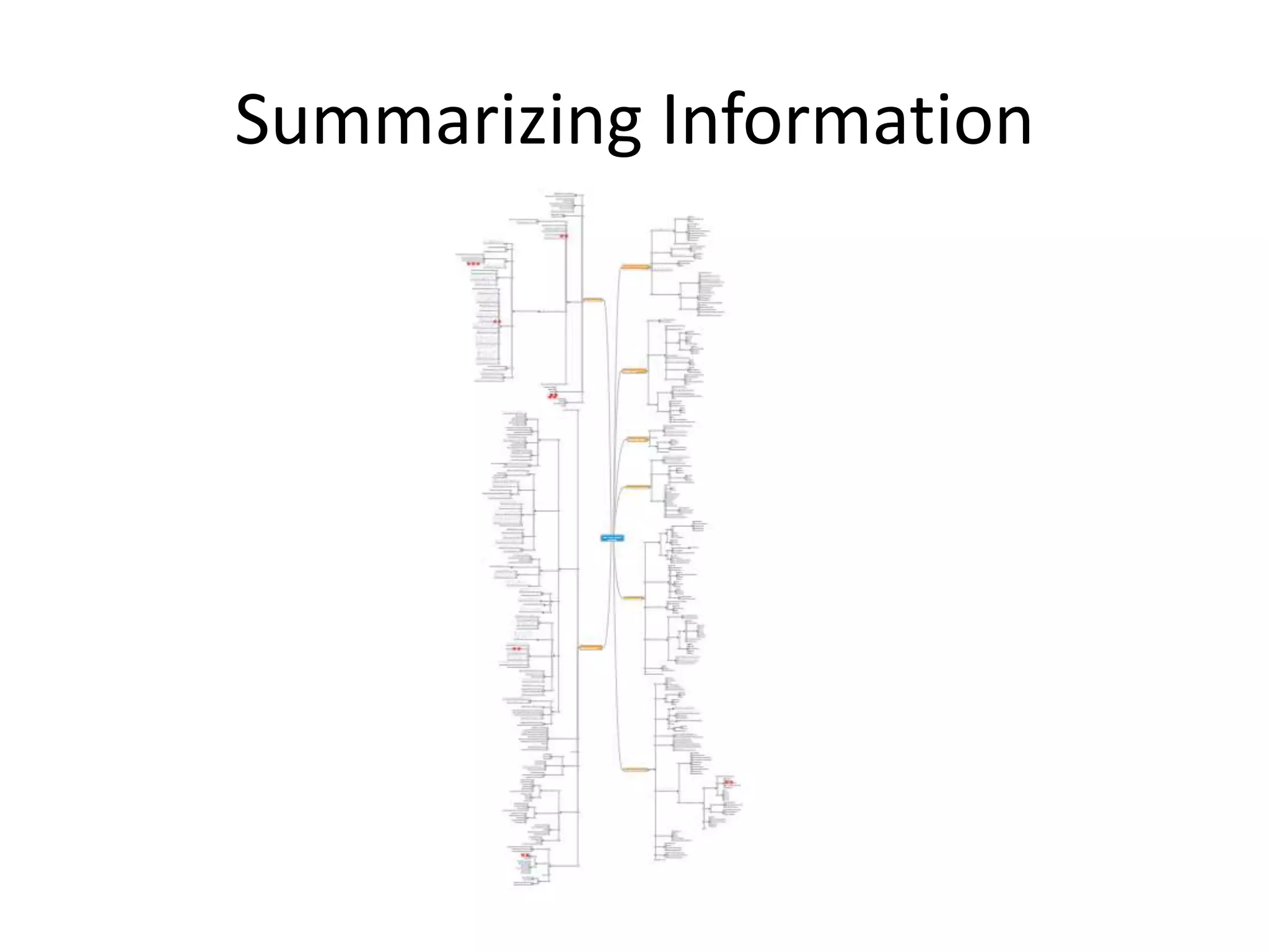 Summarizing Information
 