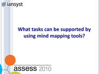 What tasks can be supported by using mind mapping tools?