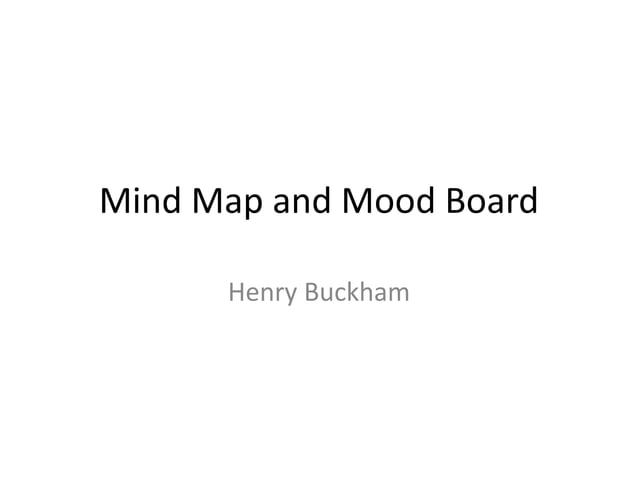 Mindmaps and moodboard | PPTX