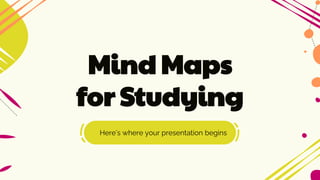 Here’s where your presentation begins
Mind Maps
for Studying
 