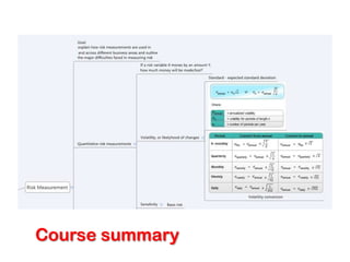 Course summary
 